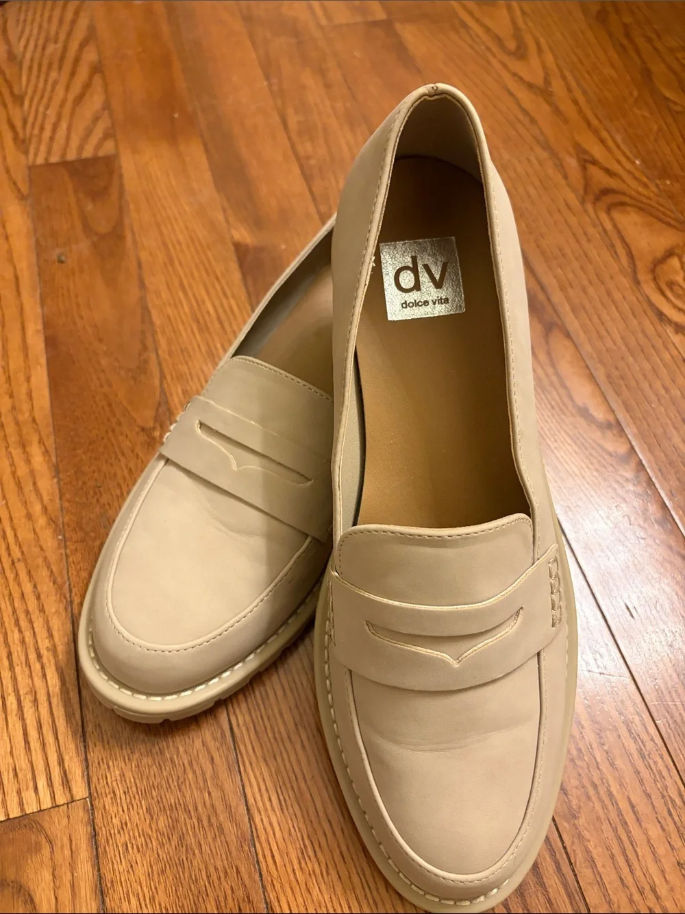 Dolce Vita Beige Penny Loafers